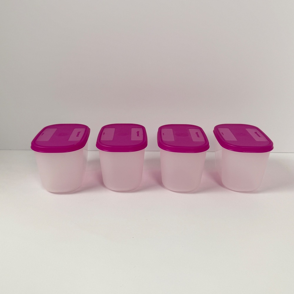 Vintage Tupperware Freezer Mates 1 1/4 Cups Set Of 4 2087A-5
